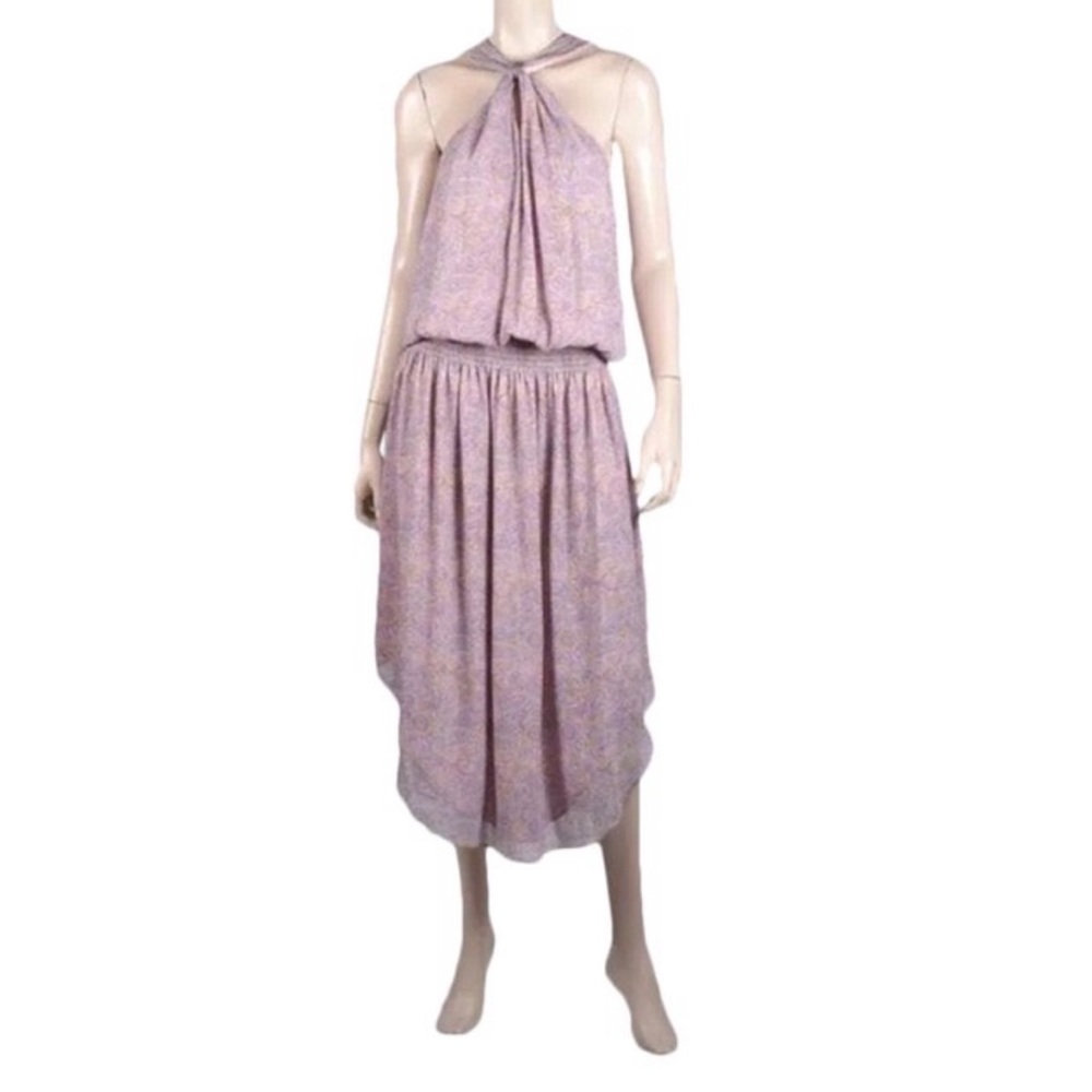 Ramy Brook pink Kent paisley print halter dress